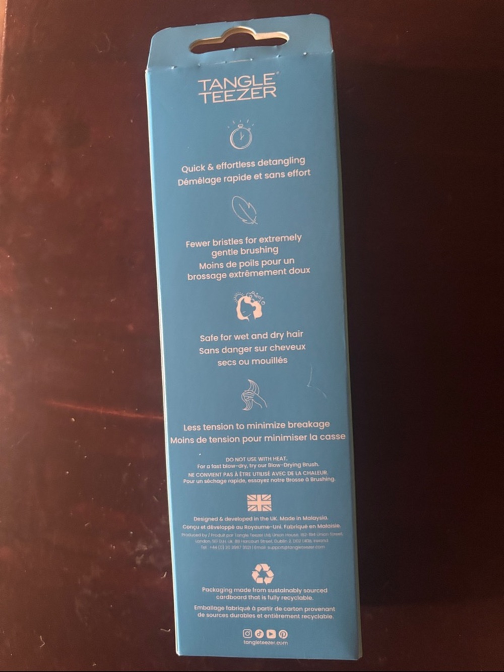 Tangle Teezer Teal Detangling Hairbrush - Picture 4 of 6